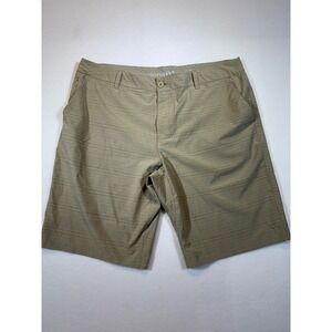 Hang Ten Men's Hybrid Shorts Size 38 Beige Striped Casual Golf Active